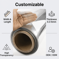 Film souple en PVC flexible, super transparent, anti-UV, ignifuge, feuille de plastique pour emballages industriels sur mesure