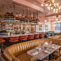 Chaises et tables de restaurant à usage spécifique pour restaurants et hôtels, banquette moderne en velours en forme de U, banquettes rondes pour salle à manger, canapé.