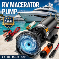Pompe à eaux usées semi-automatique auto-amorçante 12V 15GPM pour bateaux et yachts, avec coque anti-corrosion et lames en acier SK5, 5000 tr/min, couple élevé