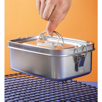 Oneup — boîte à lunch portable empilable, double couche, étanche, bento pour enfants, métal et acier inoxydable 304, vente en gros