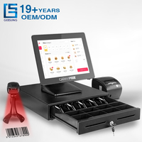 Vente en gros Machines à tiroirs caisse enregistreuse avec écran tactile tout-en-un pour fenêtres/Android Système pour magasins avec pistolet à scanner