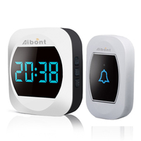 Sonnette intelligente avec affichage de l'horloge Sonnette de porte sans fil Compatibilité EU AU JP US Plug