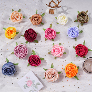 Accessoire pour cheveux en soie, broche en forme de rose artificielle, pour la décoration des vêtements, accessoires de photographie - Product Image 1