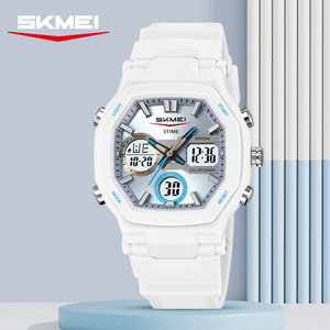 Skmei Digital Sports Watch 3-Time Display Water Resistant 50M TPU Strap Unisex Electronic Watch - Product Image 1