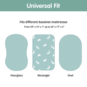 Lenzuolo con Angoli per Culla Neonato 32x16 Pollici in Jersey di Cotone 100% Biologico, Morbido, Liscio, Anti-Pilling, con Stampa Personalizzata - Product Image 2