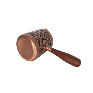 Cafetera de Cobre Metálica Griega Árabe con Logotipo Personalizable <span class=keywords><strong>para</strong></span> Calentar Leche y Café, con Mango Resistente al Calor, Portátil y de Grado Alimenticio - Product Image 4