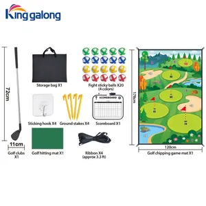 Großhandel Golf matte für Kinder Mädchen Jungen spielen Outdoor und Indoor mit 20 Fight Sticky Balls und Golf Hitting Mat Toys