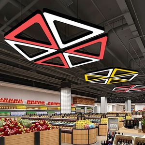 <b>Triangle</b> supermarket office gym video game city dance room chandelier tooling led shaped modeling lamp commercial - Product Image 3