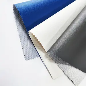 Soft Automotive Raw Material PVC Nonwoven Synthetic Leather White Print Faux Leather Fabric Material