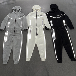 Tuta Sportiva Invernale in Cotone Stampato Personalizzata per <span class=keywords><strong>Uomo</strong></span>, Set da Jogging di Alta Qualità in Due Pezzi - Product Image 1