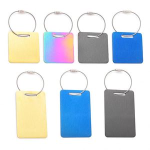 Fashion Heavy Duty Aluminum Alloy Keychain Tags for Travel-Waterproof Customizable <b>Name</b> Tag Anti-Lost - Product Image 1