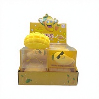 Nouveau jouet anti-stress créatif en TPR jaune mangue de 8 cm, cadeau à presser pour enfants et adultes, unisexe, pour une ambiance amusante et détente.