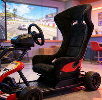 Siège de course LK ESports Gaming, style GT, dossier haut, pour simulateur de conduite, avec rail de glissement à double verrouillage