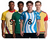 TF190 Weltweite Fußball-Saison Fan-Trikots Bedruckt XL 100% Polyester Atmungsaktiv Schnelltrocknend Design für Mehrere Nationalmannschaften