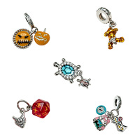 Breloques de perles pour bracelet DIY au design original, pendentifs de perles uniques en forme de cœur, de tasse à café et de tortue