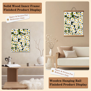 Peinture numérique Aixsgy par numéros, motif marguerite, sur toile, 40x50cm, kit de peinture à l'huile DIY fait main, écologique et moderne - Product Image 6