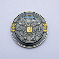 Pièces de monnaie commémoratives en laiton plaqué antique, de haute qualité, fabriquées en usine, pièces de monnaie de défi en métal 3D personnalisées à double placage