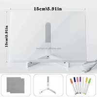 Tableau lumineux LED avec 7 couleurs, tableau de dessin en acrylique éclairé par stylo, tableau de messages lumineux pour le bureau, l'école et la maison