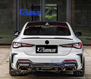 สปลิตเตอร์กันชนหลังคาร์บอนไฟเบอร์คุณภาพสูงทรง SQ สำหรับ BMW ซีรีส์ <span class=keywords><strong>4</strong></span> G22 ปี 2020+ พร้อมดิฟฟิวเซอร์คาร์บอนไฟเบอร์ - Product Image 3