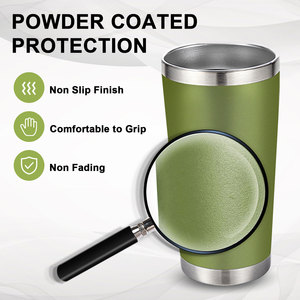 Vasos Térmicos de Acero Inoxidable de Doble Pared de 20 oz al por Mayor con Tapa Magnética Deslizante, Recubrimiento en Polvo, para Café - Product Image 2