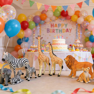 Décoration d'anniversaire, ballon en fibre de verre, résine, girafe, lion, éléphant, ours polaire, figurine, <span class=keywords><strong>sculpture</strong></span> pour la décoration de fête de Noël - Product Image 1