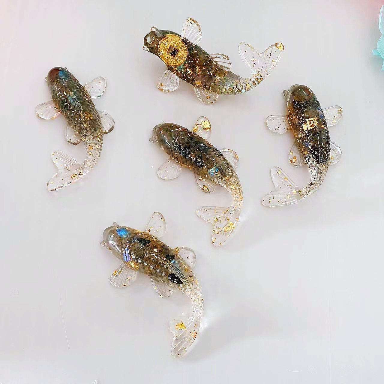 labradorite crushed stone+ gold foil