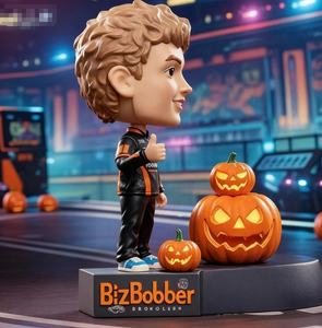 カスタムeスポーツゲーマー樹脂製ボブルヘッド、手描き漫画風首振り人形、デスクデコレーション用 - Product Image 5