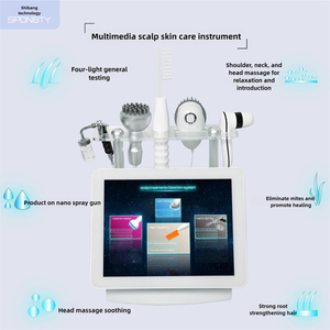 Multifunctional 5 in 1 Hair Follicle Stimulation Head <b>Massage</b> Hair Regeneration Treatment Scalp Analysis Machine - Product Image 5