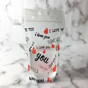 Пластиковые пакеты для напитков с отверстиями сверху, прозрачные пакеты для напитков с трубочкой, пакеты для смузи, многоразовые пакеты на молнии, прочные пакеты - Product Image 3