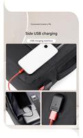 Özel Logo Baskılı Su Geçirmez İş Bilgisayar Seyahat Sırt Çantası USB'li Genişletilebilir Laptop Sırt Çantaları Erkekler İçin