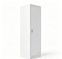 Casier en acier robuste à porte simple verrouillable, armoire de rangement en métal de taille étroite, casier pour vêtements d'employés de bureau