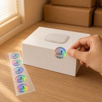 Etiqueta de Seguridad Holográfica VOID a Prueba de Manipulación, Etiqueta PET Personalizada que Revela una Huella Después de su Eliminación, Anti-Falsificación