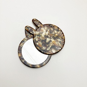 กระจกอะซิเตทดีไซน์ย้อนยุค กระจกอะซิเตทพกพาแฟชั่นสำหรับผู้หญิงและเด็กผู้หญิง กระจกอะซิเตทเซลลูโลส - Product Image 4