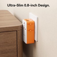 Adaptor Perjalanan Universal Terlaris UK US EU AU Seluruh Dunia 45W PD Ultra-Tipis USB-C 5-in-1 Port Mini EU ke UK Pengisi Daya Dinding