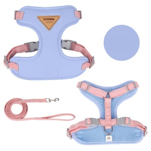 Ensemble laisse et <span class=keywords><strong>harnais</strong></span> pour animaux <span class=keywords><strong>de</strong></span> compagnie, doux, réglable, respirant, en maille, confortable, pour petits chats et chiots, logo personnalisé OEM - Product Image 5