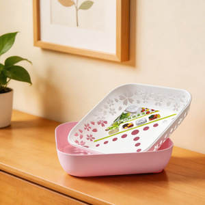 Escurridor Cuadrado para Frutas, Resistente al Agua, Cesta de Almacenamiento para Cocina - Product Image 2