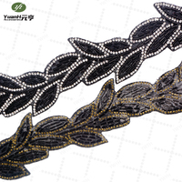 Lumière luxe 50mm feuille en forme de coupe perle Tube colle bas strass acrylique sable dentelle décorative vêtements africains robe