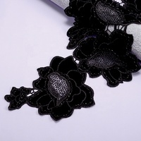 2023 fantaisie poitrine motif Floral broderie Crochet dentelle garniture Polyester personnalisé appliques patchs pour femmes vêtement