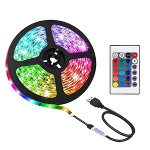 Retroiluminación de TV inteligente, Kit de tira de luces RGB 3M, 16LED/m