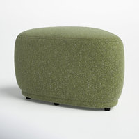 26.5 ''tabouret ottoman triangulaire tapisserie d'ameublement en lin de luxe Base en bois moderne en plastique pour la maison salon salle à manger utilisation de l'entrepôt