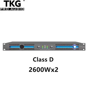 Tkg ct2.60 amplificador 2 canais 2600w, classe d subwoofer, amplificador digital 1u de alta potência digital pro, amplificadores de áudio