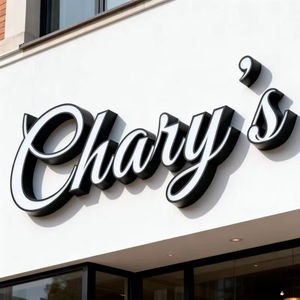 Signalisation extérieure imperméable pour bâtiments, lettres en acier inoxydable 3D, capuchon de finition en métal, enseigne en canal, 7 cm d'épaisseur, retourne la lumière vers l'avant, enseigne LED - Product Image 1