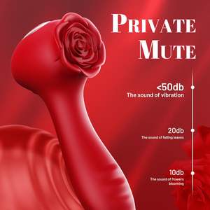 Vibromasseur Rose à 10 Vitesses pour Point G, Plug Anal Vibrant, Œuf Vibrant, Stimulation Clitoridienne, Perle Rotative en Forme de <span class=keywords><strong>Fleur</strong></span> de Rose - Product Image 6