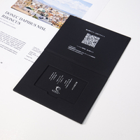 Boîtes d'emballage personnalisées en papier noir doux au toucher, magnétiques, de luxe, pour cartes de crédit, cartes VIP, boîtes cadeaux