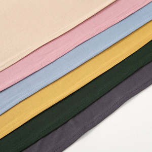 Hijabs pour femmes musulmanes en coton uni de haute qualité Hijab en jersey côtelé extensible confortable et de gros - Product Image 4