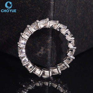 Anillo de Eternidad con Diamantes Cultivados en Laboratorio, Corte Marquesa, Oro Blanco, Certificado IGI, Estilo Clásico, Anillo de Compromiso para Mujer, Regalo para Fiesta - Product Image 2