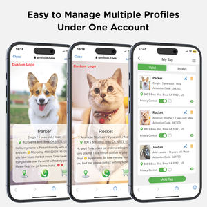 Collier de chien en nylon intelligent avec code QR réglable et imperméable pour la localisation des animaux de compagnie - Product Image 3