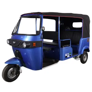 Factory Supply Lithium Battery Passenger Auto Rickshaw Three Wheel Bajaj Tuk Tuk 6 Passengers Electric Tricycles For Sale