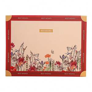 Caja de Regalo Rectangular Gris Mate con Temática de Jardín para Cuidado de la Piel y Lápiz Labial - Regalo y Manualidades - Product Image 1