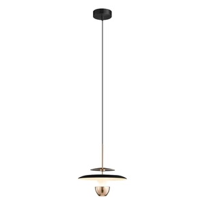 Lampe suspendue moderne minimaliste or et noir, luminaire de luxe pour chambre à coucher, chevet, ou mur de fond TV - Product Image 5